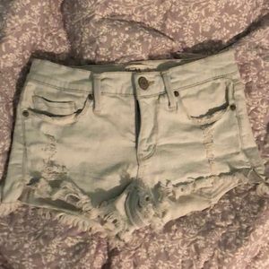 White Jean shorts